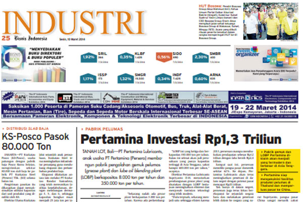 Bisnis Indonesia edisi Cetak, Selasa (15/4/2014) – Seksi Industri