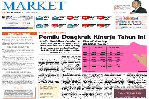 Bisnis Indonesia edisi cetak Kamis (17/4/2014)-Seksi Market