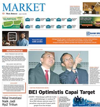 BISNIS INDONESIA Edisi Cetak Jumat (11/7/2014). Seksi  Market