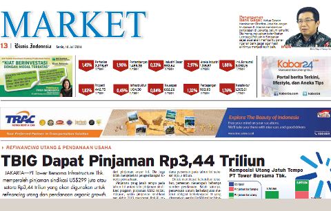 Bisnis Indonesia edisi Senin (14/7/2014): Seksi Market