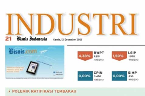 BISNIS INDONESIA Edisi Cetak Jumat (25/7/2014), Seksi Industri