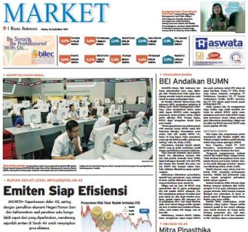 Bisnis Indonesia edisi cetak, Selasa (16/9/2014) Seksi Market