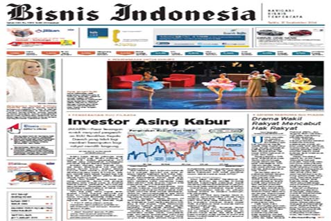 Headline Bisnis Indonesia Sabtu (27/9/2014): Investor Asing Kabur