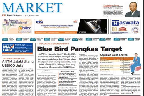 BISNIS INDONESIA Edisi Cetak Senin, 20 Oktober 2014: Seksi Market