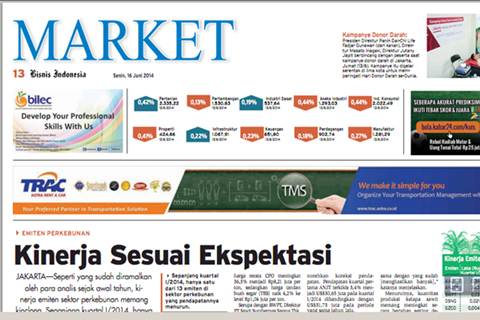 Headline Bisnis Indonesia Kamis  (27/11/2014) Seksi Market