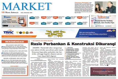 Bisnis Indonesia Edisi Cetak Senin (8/12/2014) - Seksi Market