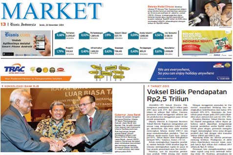 Bisnis Indonesia Edisi Cetak Senin (22 Desember 2014): Seksi Market