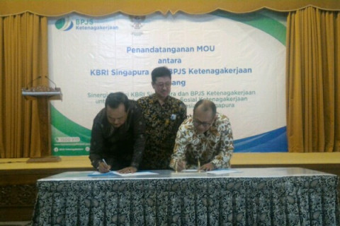 BPJS TK MoU dengan KBRI Singapura untuk Perlindungan Pekerja Migran
