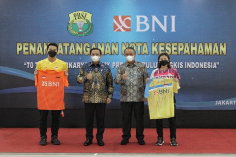 BNI Jadi Sponsor Resmi Atlet Bulu Tangkis Nasional