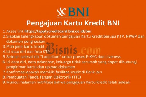 Cara Mengajukan Pembuatan Kartu Kredit BNI dan Persyaratannya