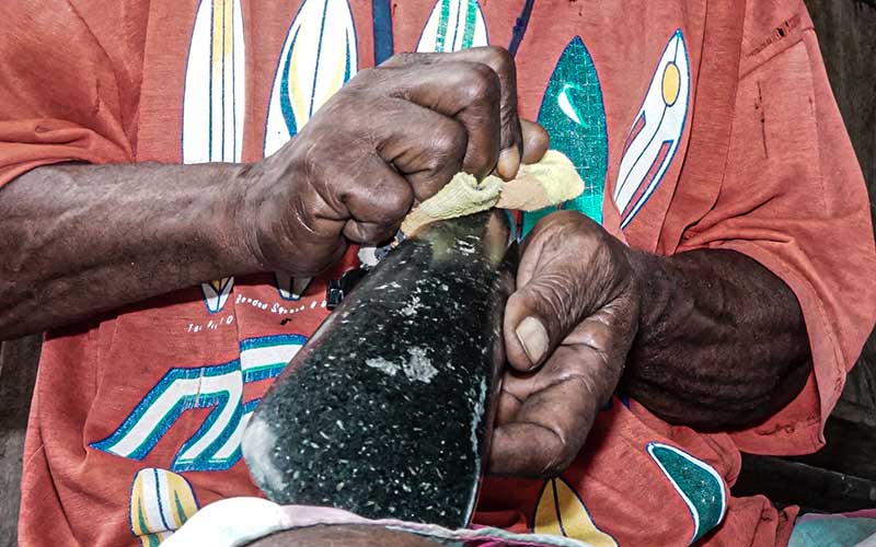 Potret Merawat Tradisi Kapak Batu di Tanah Papua