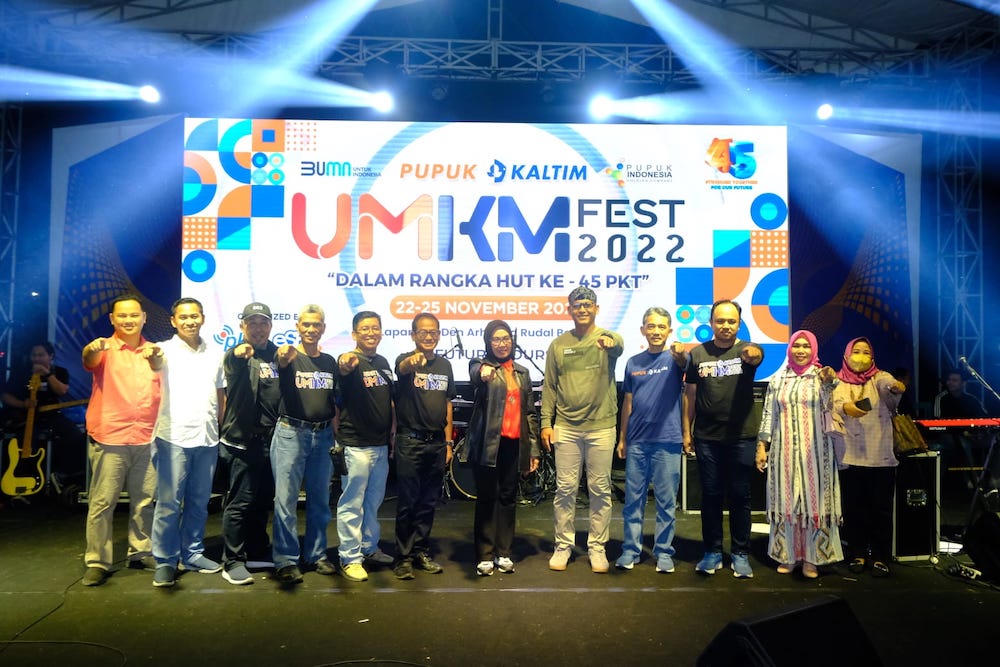 PT Pupuk Kalimantan Timur (Pupuk Kaltim) menggelar Festival UMKM 2022 di Lapangan Den Arhanud 002 Bontang selama empat hari, pada 22-25 November 2022. /JIBI-Istimewa