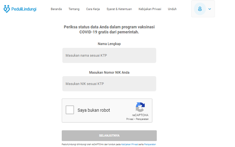 Cara Cek Penerima Vaksin Sinovac Covid-19 di Pedulilindungi.id
