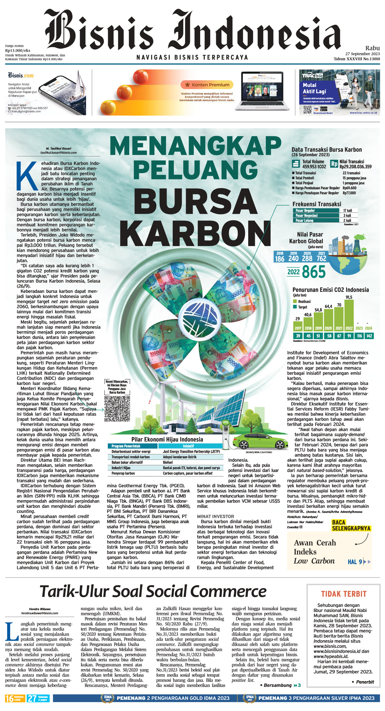 Bisnis Indonesia Edisi 27 September 2023