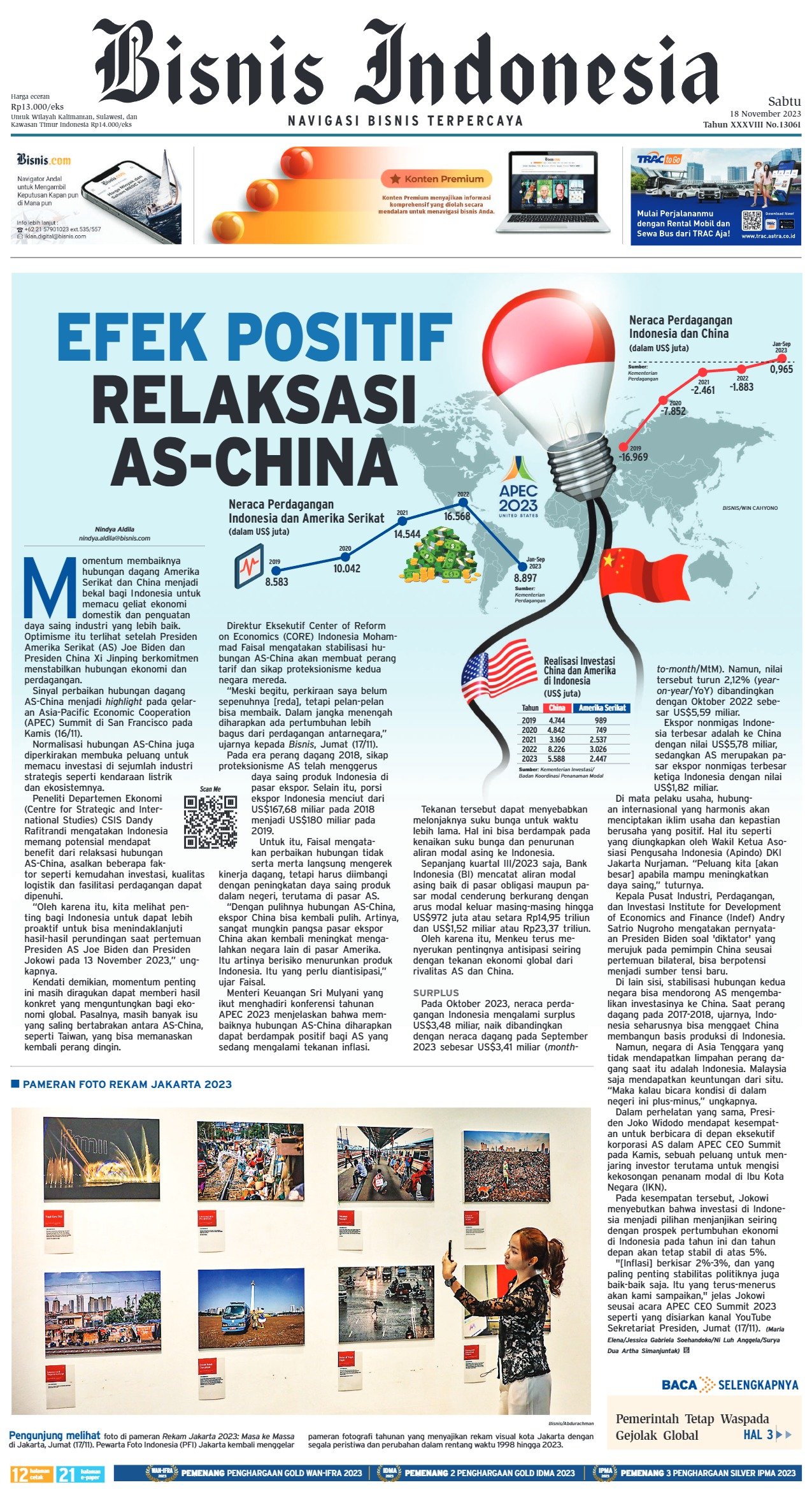 Bisnis Indonesia Edisi 18 November 2023