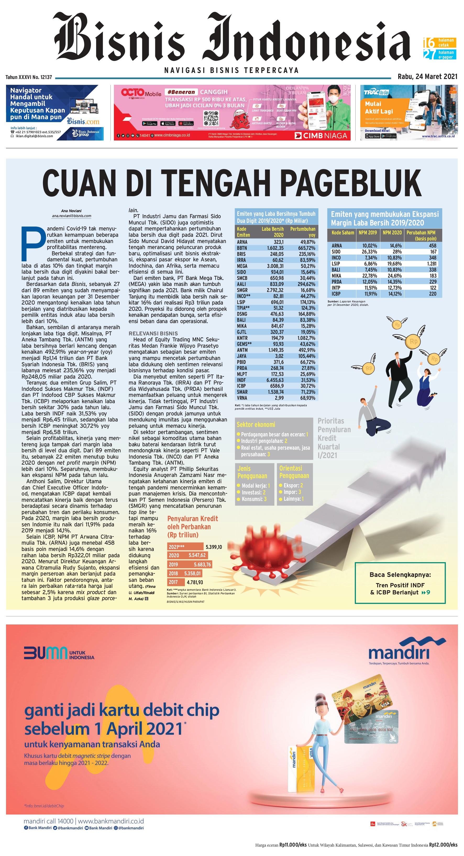 Bisnis Indonesia Edisi 24 Maret 2021