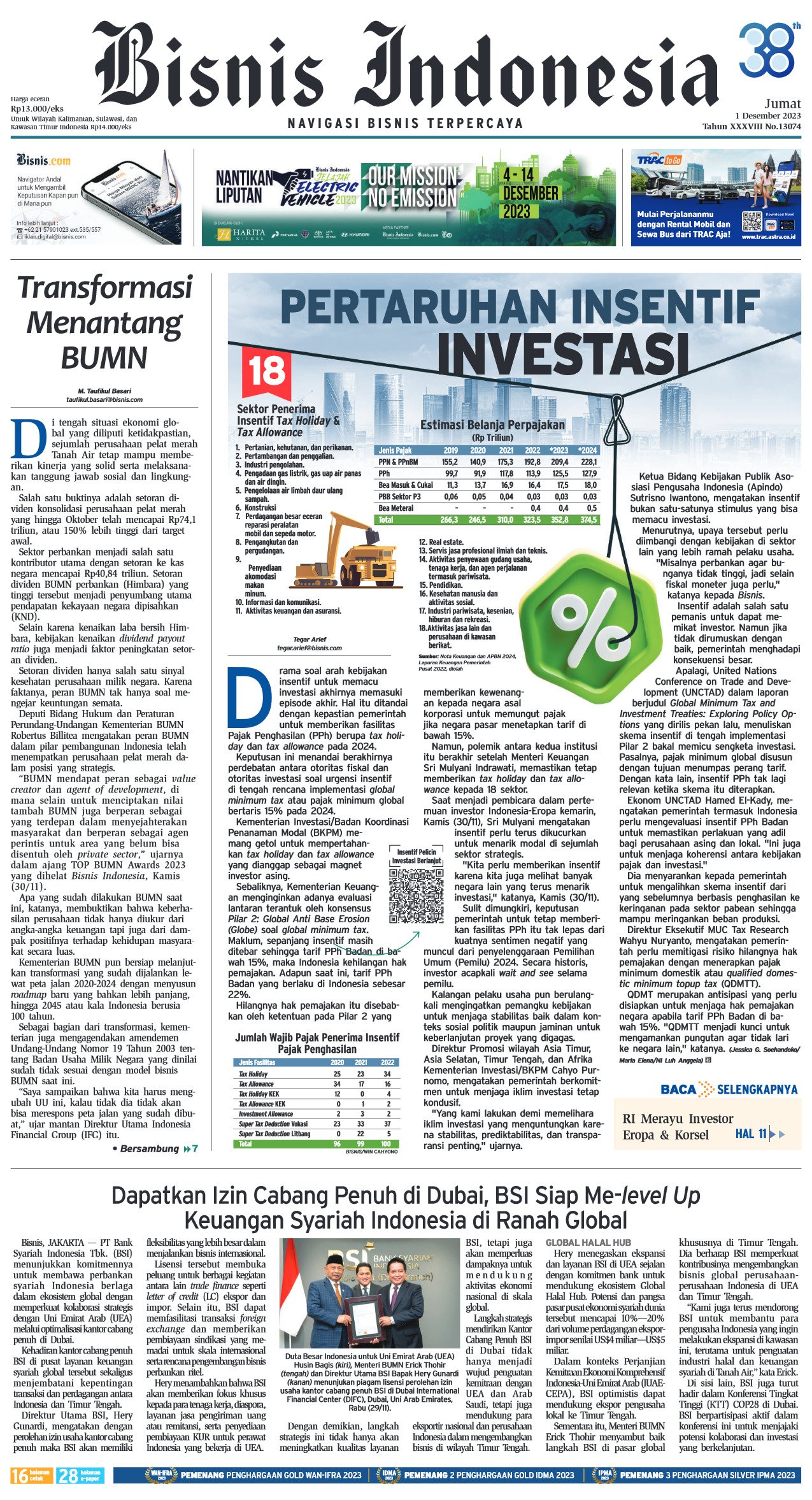 Bisnis Indonesia Edisi 01 Desember 2023