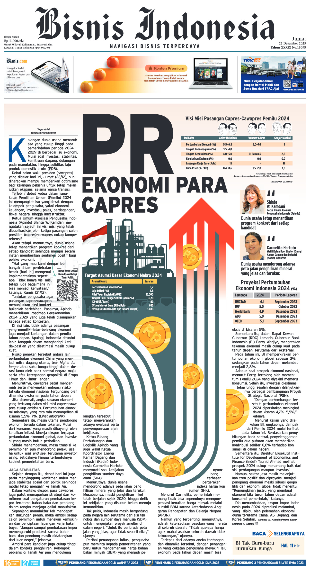 Bisnis Indonesia Edisi 22 Desember 2023