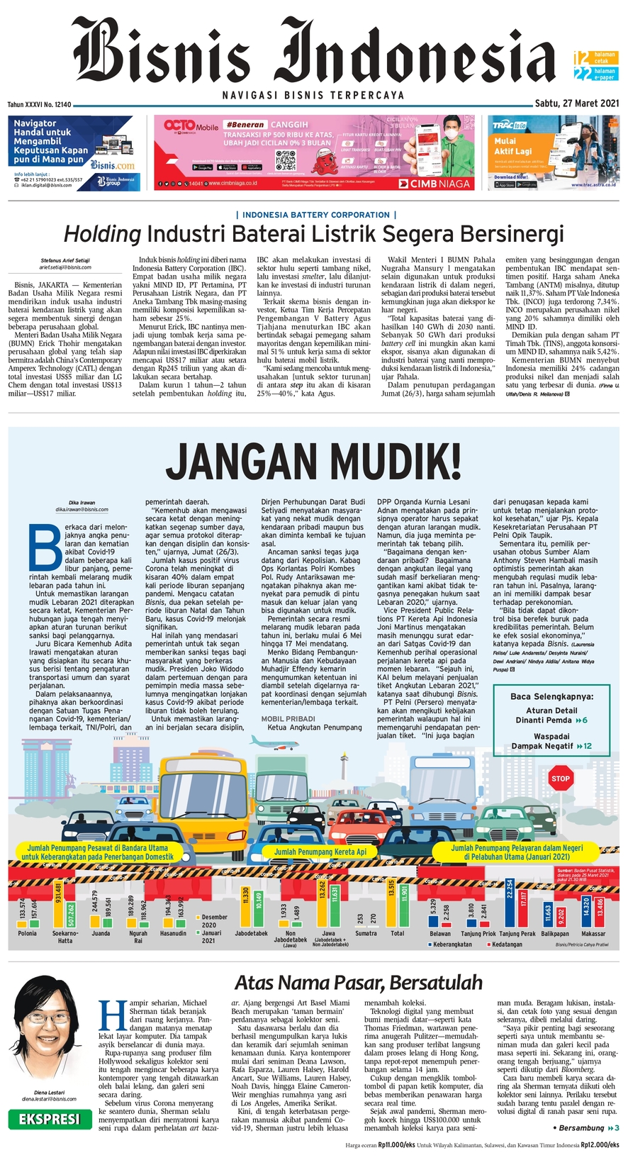 Bisnis Indonesia Edisi 27 Maret 2021