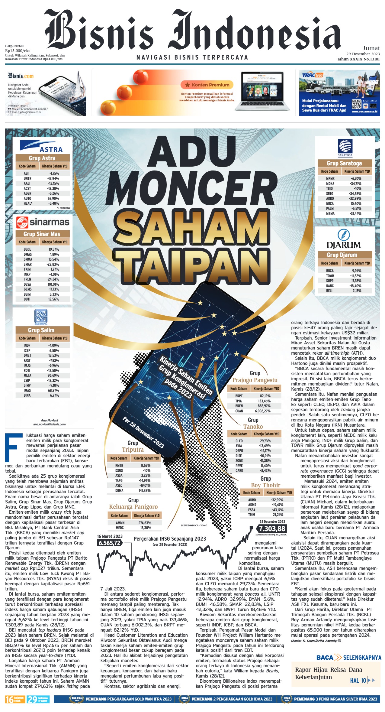 Bisnis Indonesia Edisi 29 Desember 2023