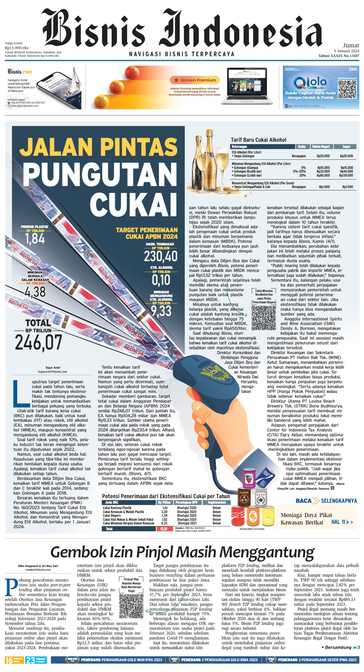 Bisnis Indonesia Edisi 05 Januari 2024