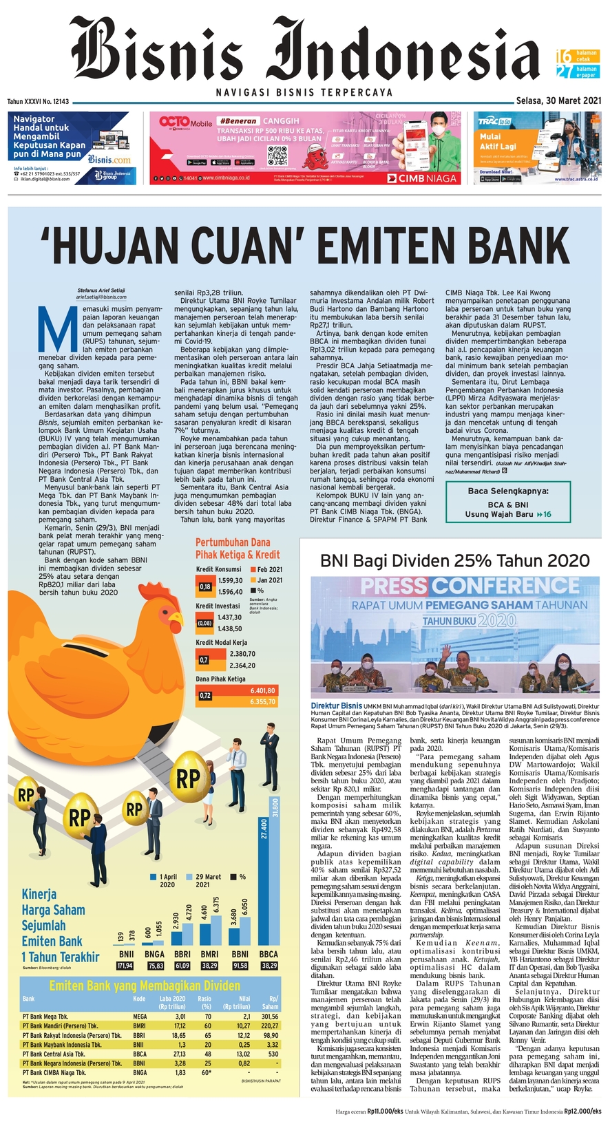 Bisnis Indonesia Edisi 30 Maret 2021