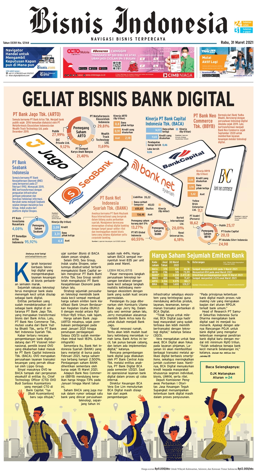 Bisnis Indonesia Edisi 31 Maret 2021