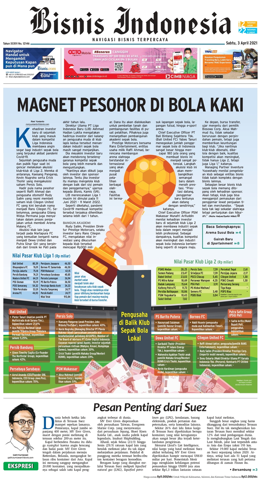 Bisnis Indonesia Edisi 03 April 2021