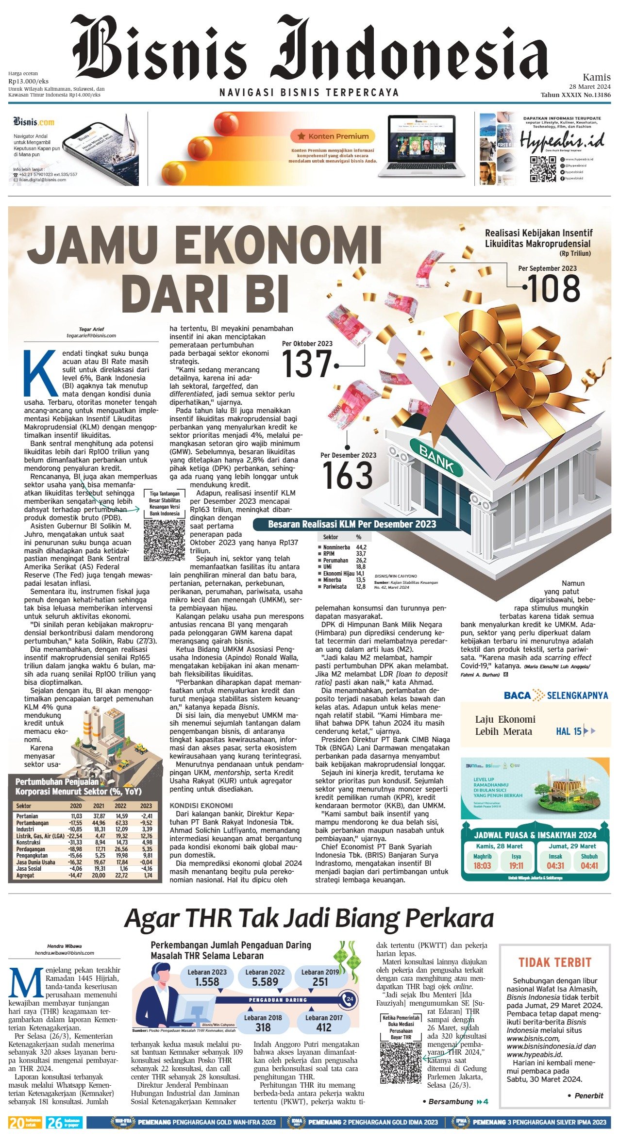 Bisnis Indonesia Edisi 28 Maret 2024