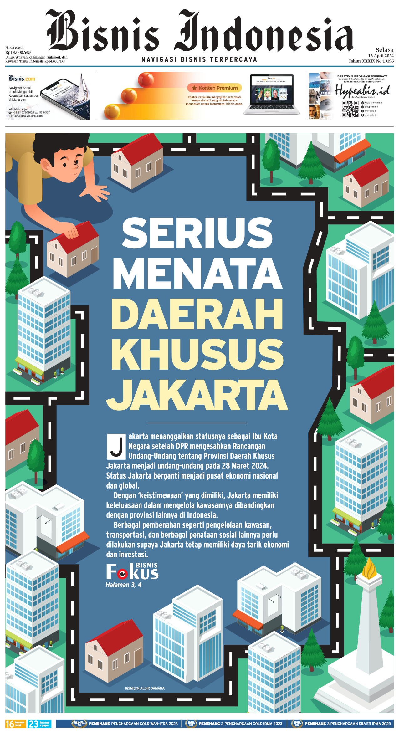 Bisnis Indonesia Edisi 16 April 2024