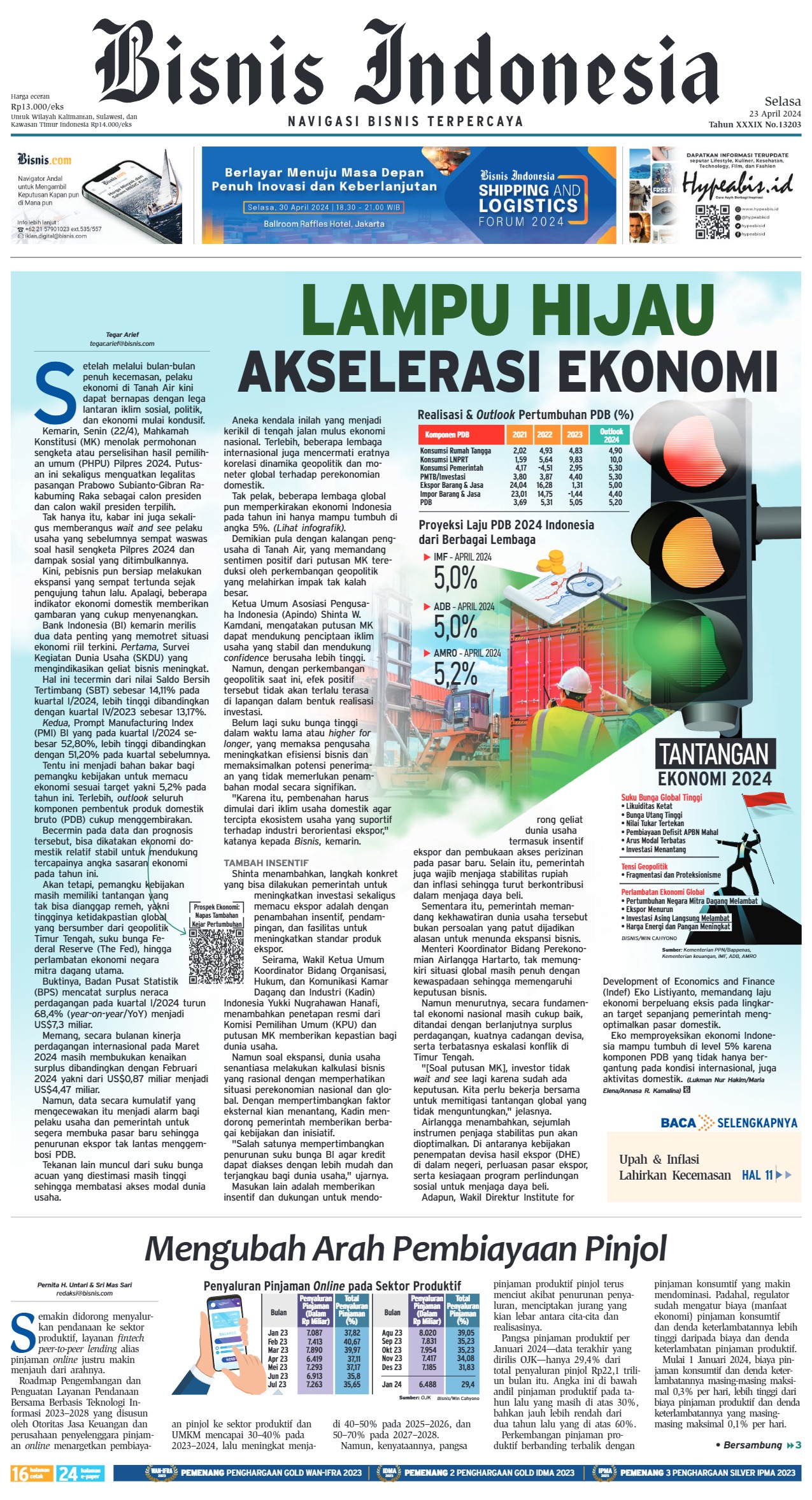 Bisnis Indonesia Edisi 23 April 2024