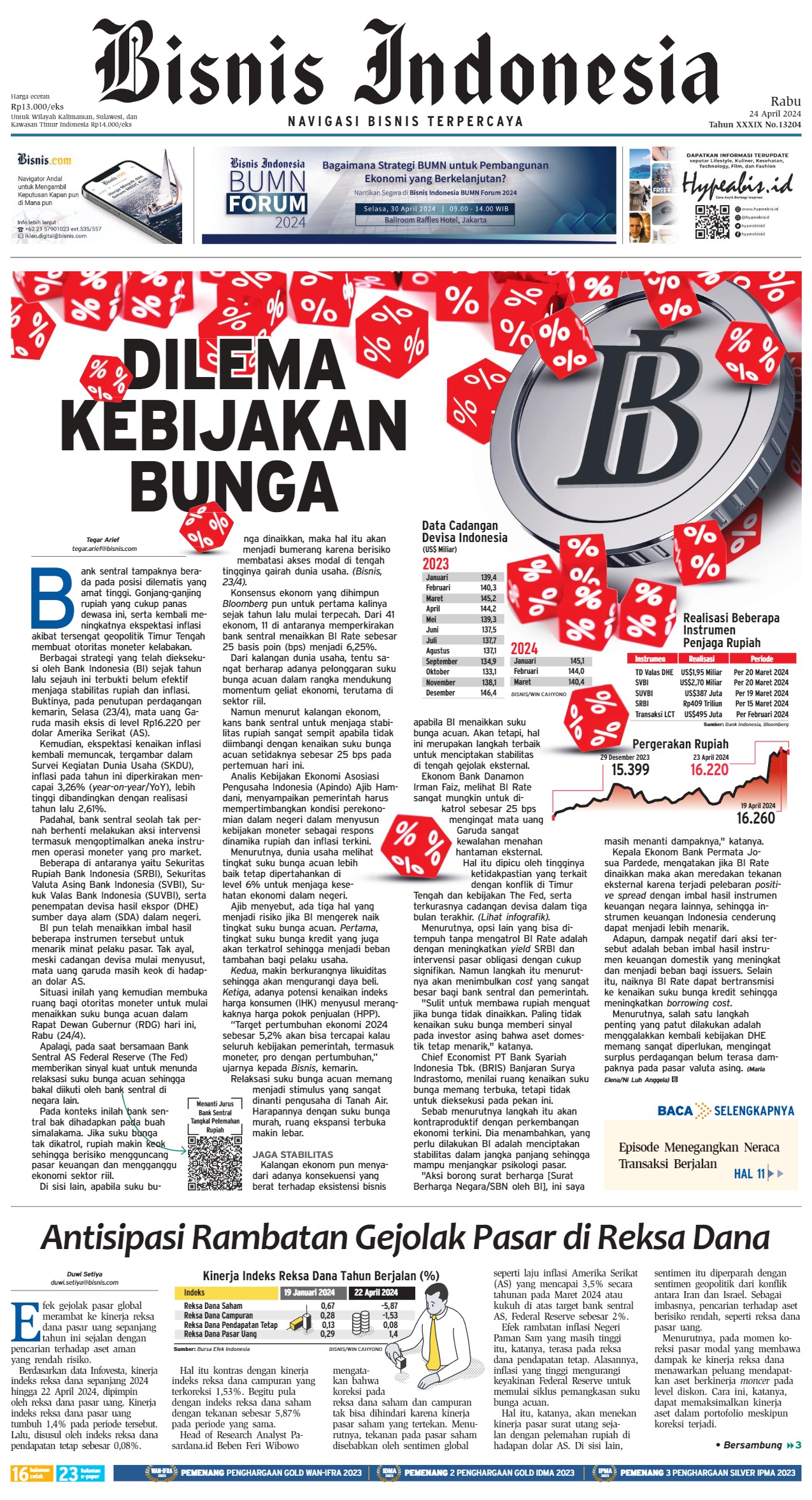 Bisnis Indonesia Edisi 24 April 2024