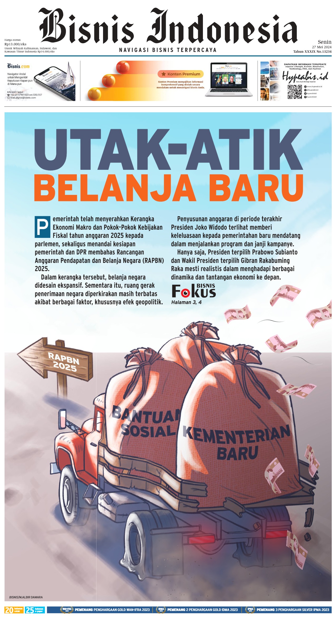 Bisnis Indonesia Edisi 27 Mei 2024