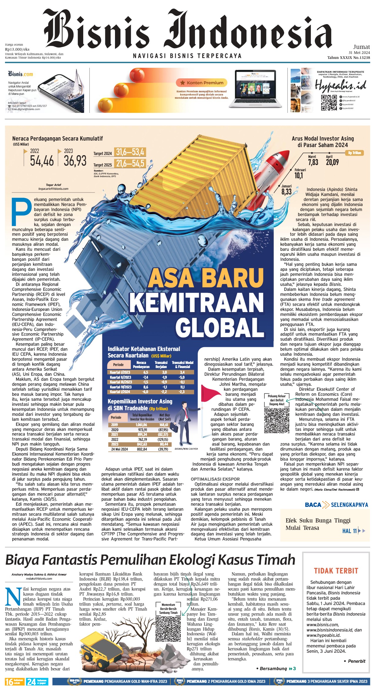 Bisnis Indonesia Edisi 31 Mei 2024