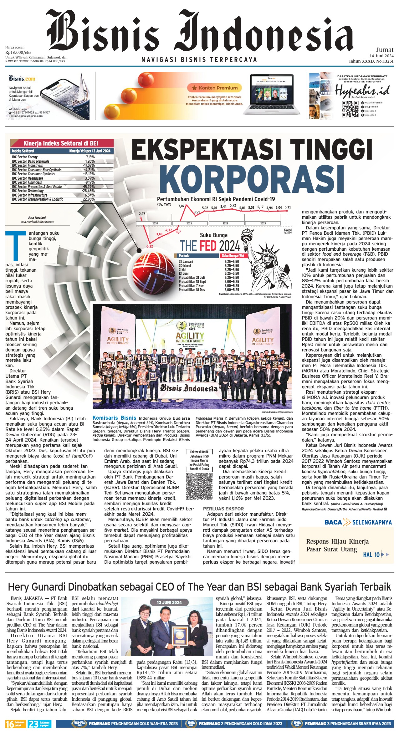 Bisnis Indonesia Edisi 14 Juni 2024