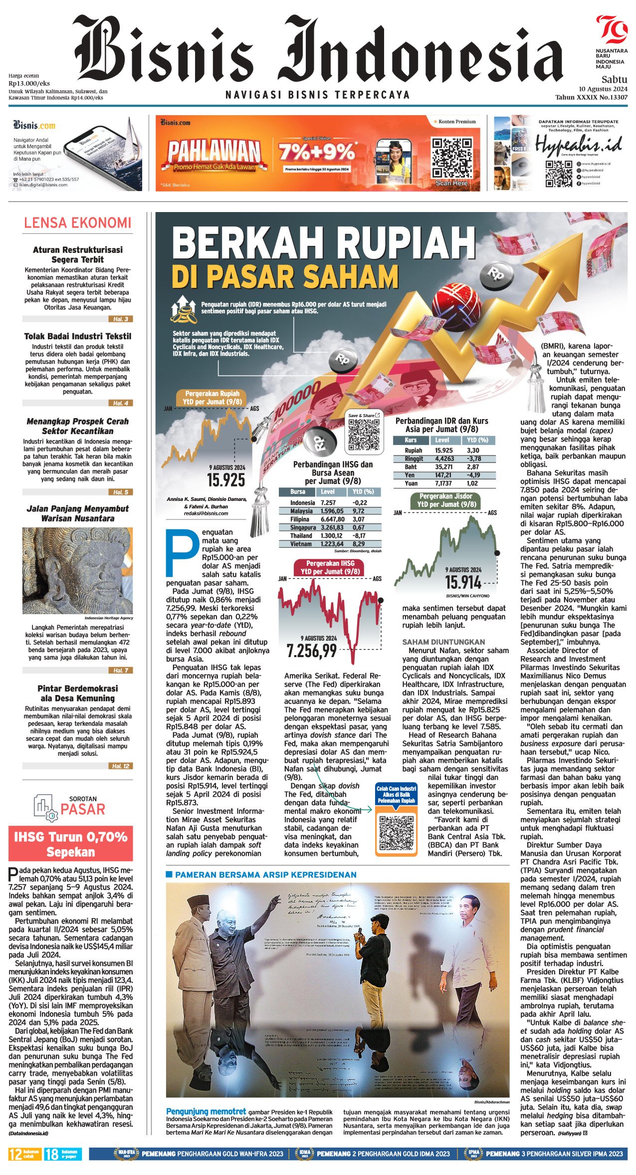 Bisnis Indonesia Edisi 10 Agustus 2024