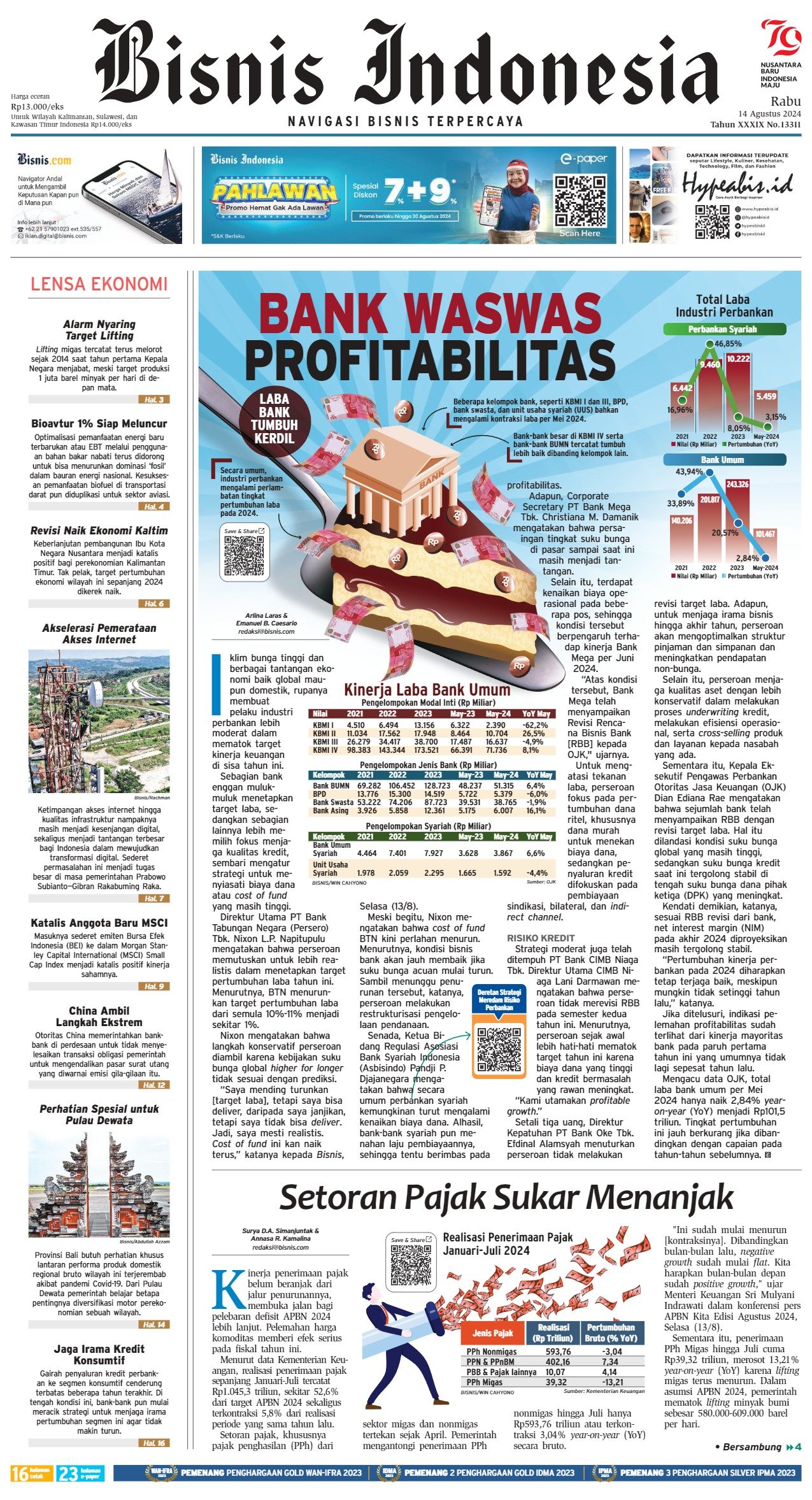 Bisnis Indonesia Edisi 14 Agustus 2024