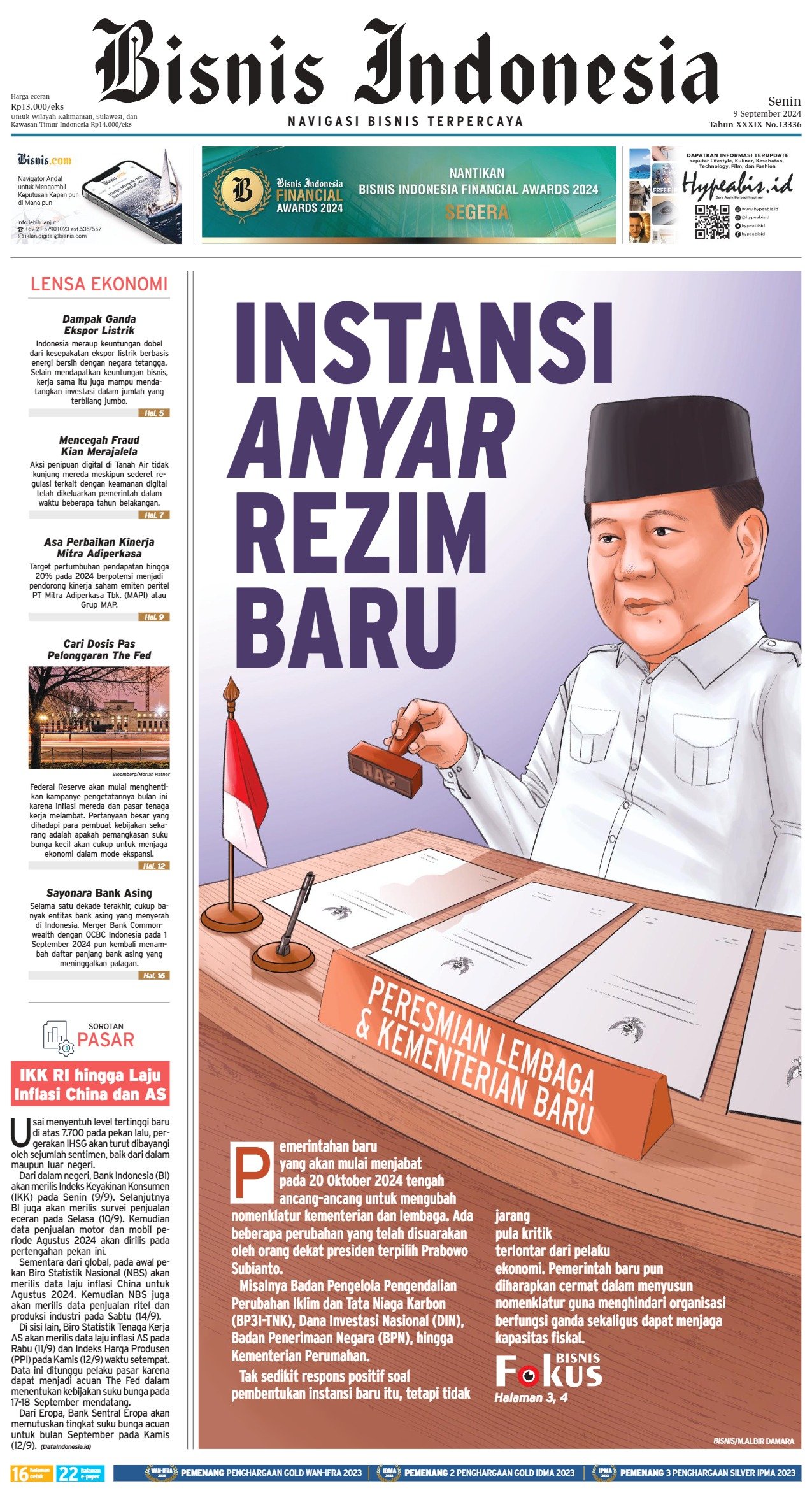 Bisnis Indonesia Edisi 09 September 2024