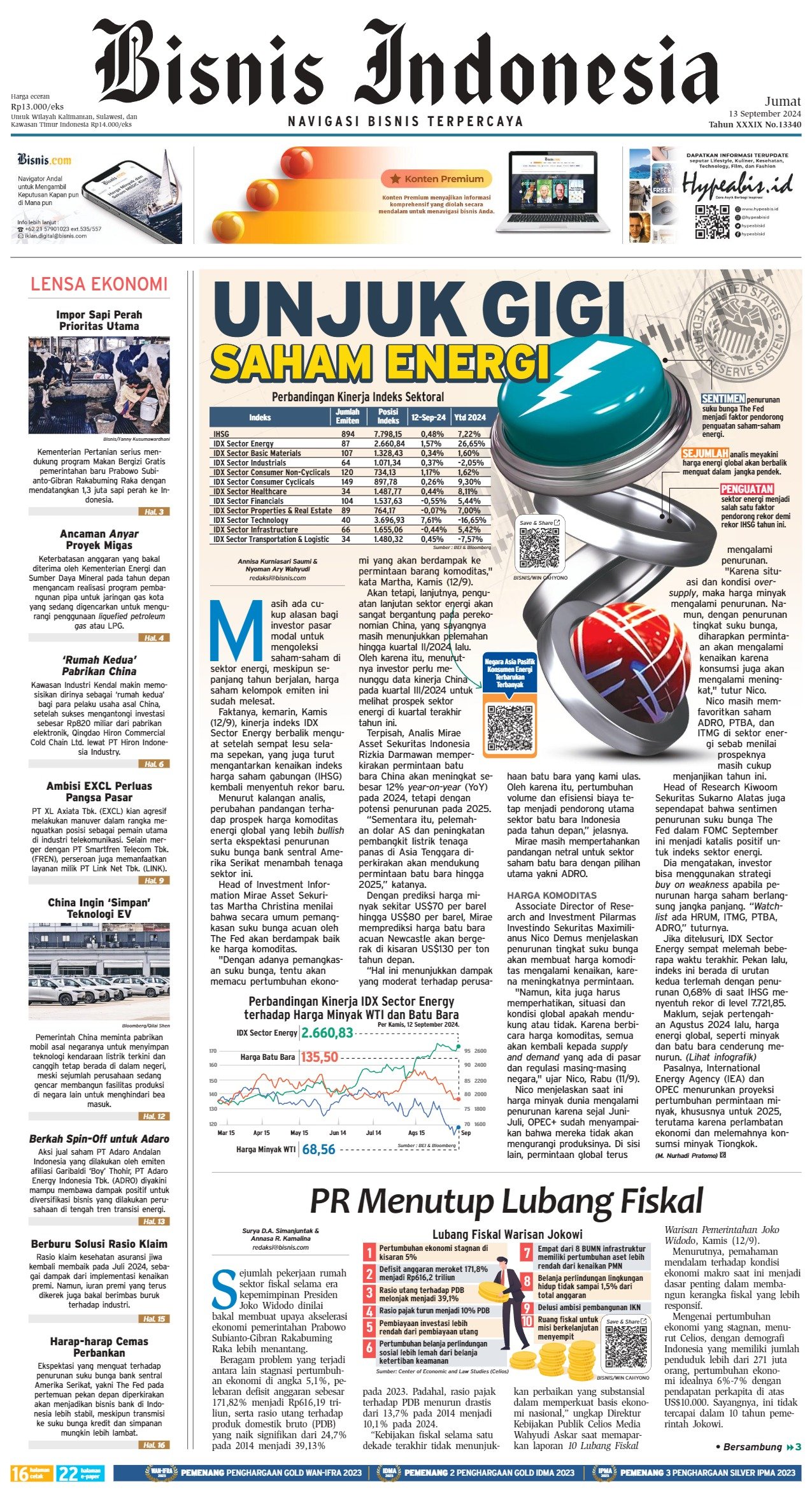 Bisnis Indonesia Edisi 13 September 2024