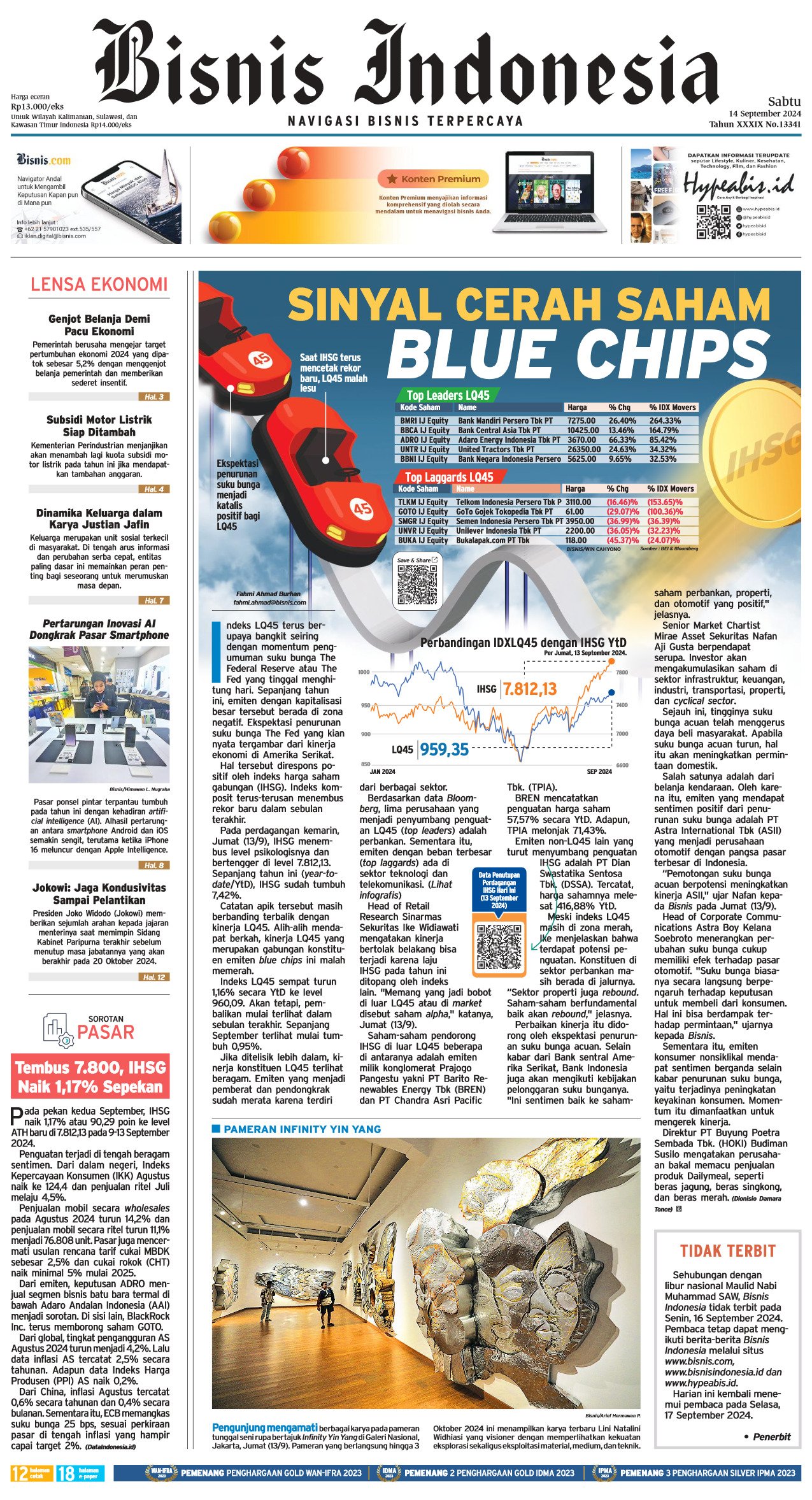 Bisnis Indonesia Edisi 14 September 2024