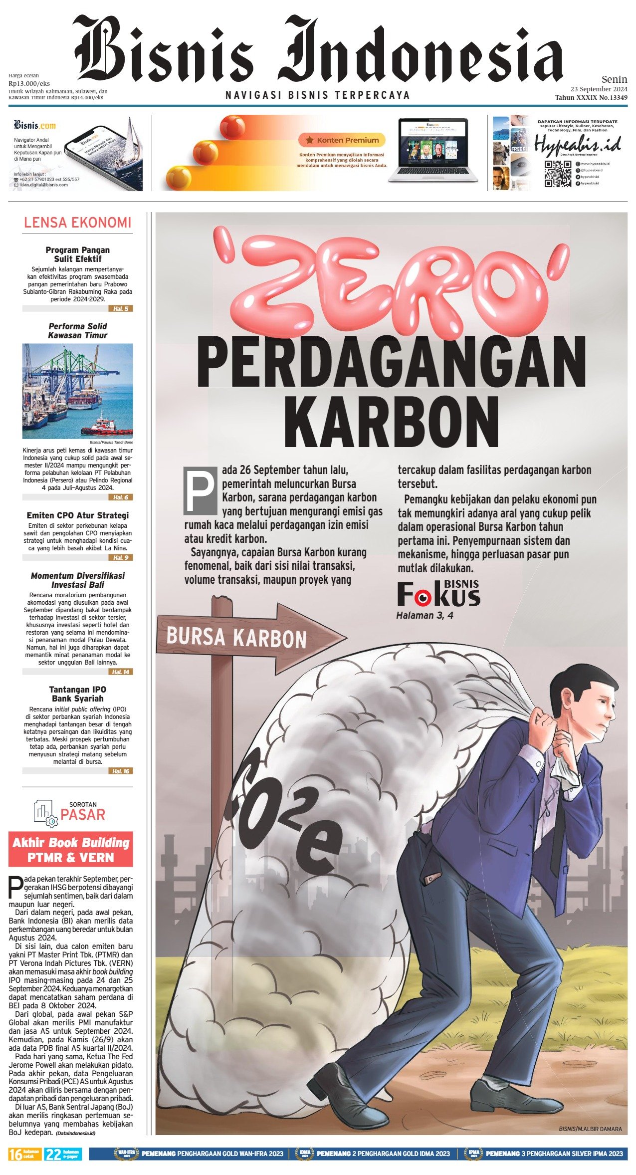 Bisnis Indonesia Edisi 23 September 2024