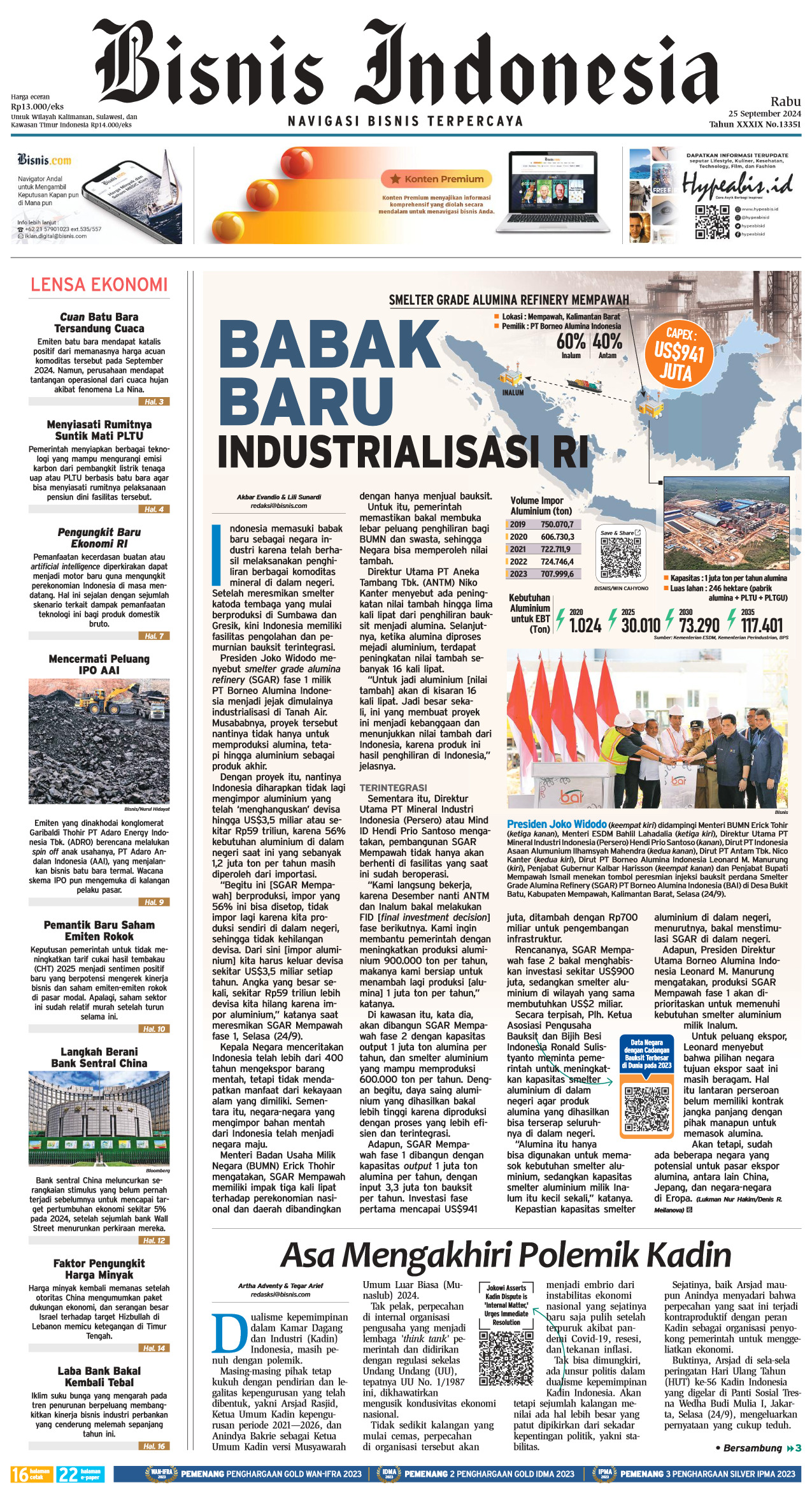 Bisnis Indonesia Edisi 25 September 2024