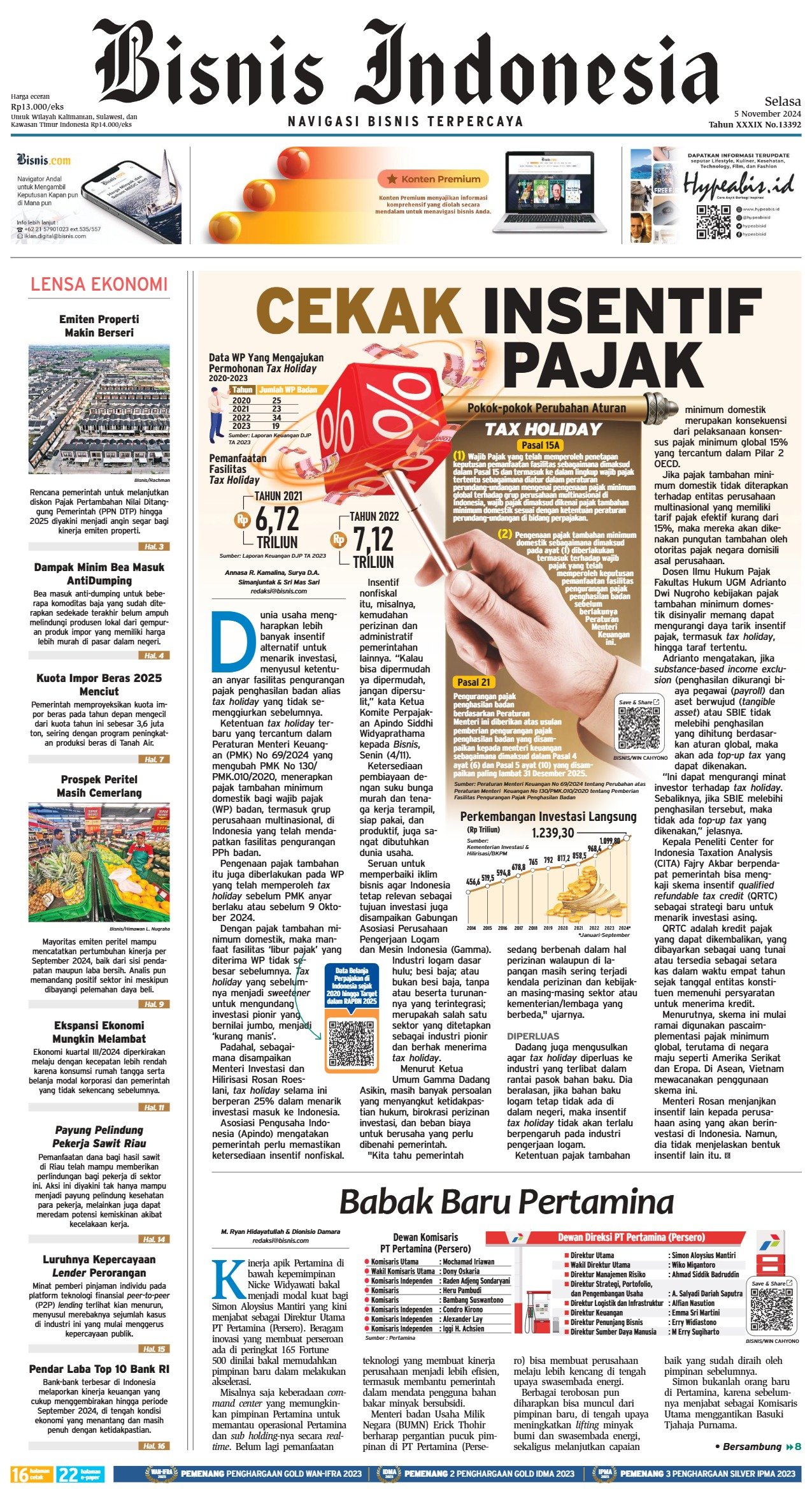 Bisnis Indonesia Edisi 05 November 2024