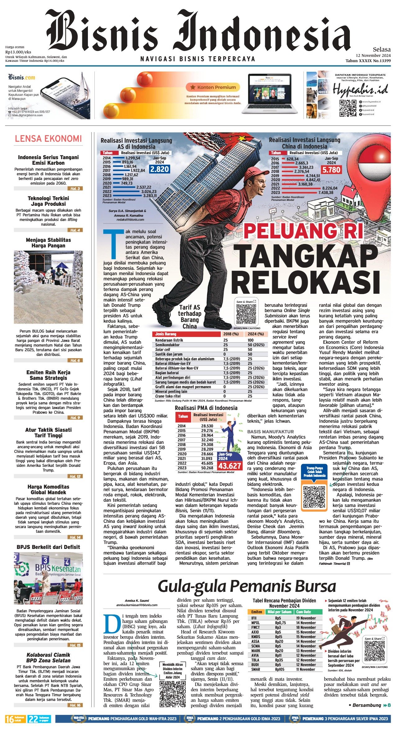 Bisnis Indonesia Edisi 12 November 2024