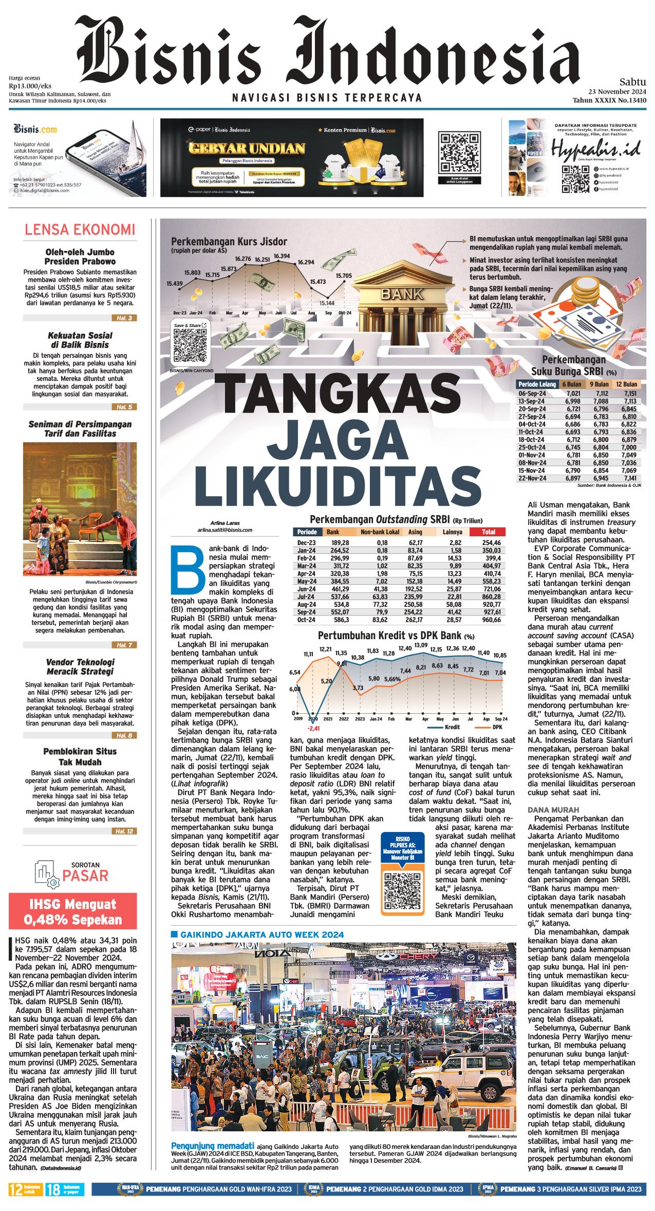 Bisnis Indonesia Edisi 23 November 2024