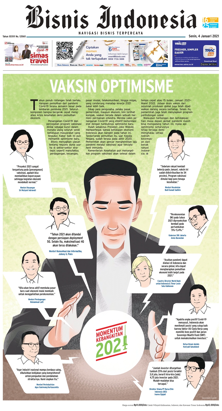 Bisnis Indonesia Edisi 04 Januari 2021