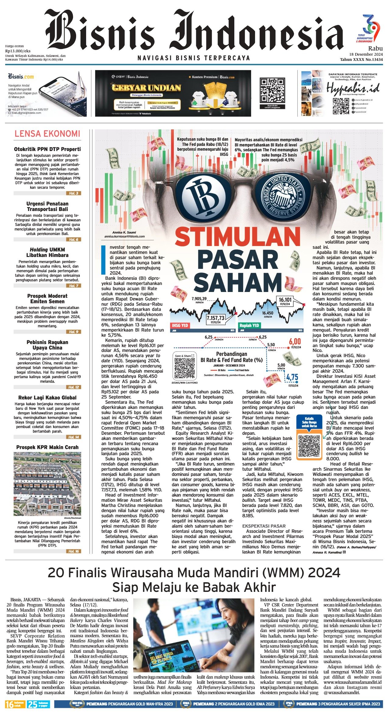 Bisnis Indonesia Edisi 18 Desember 2024