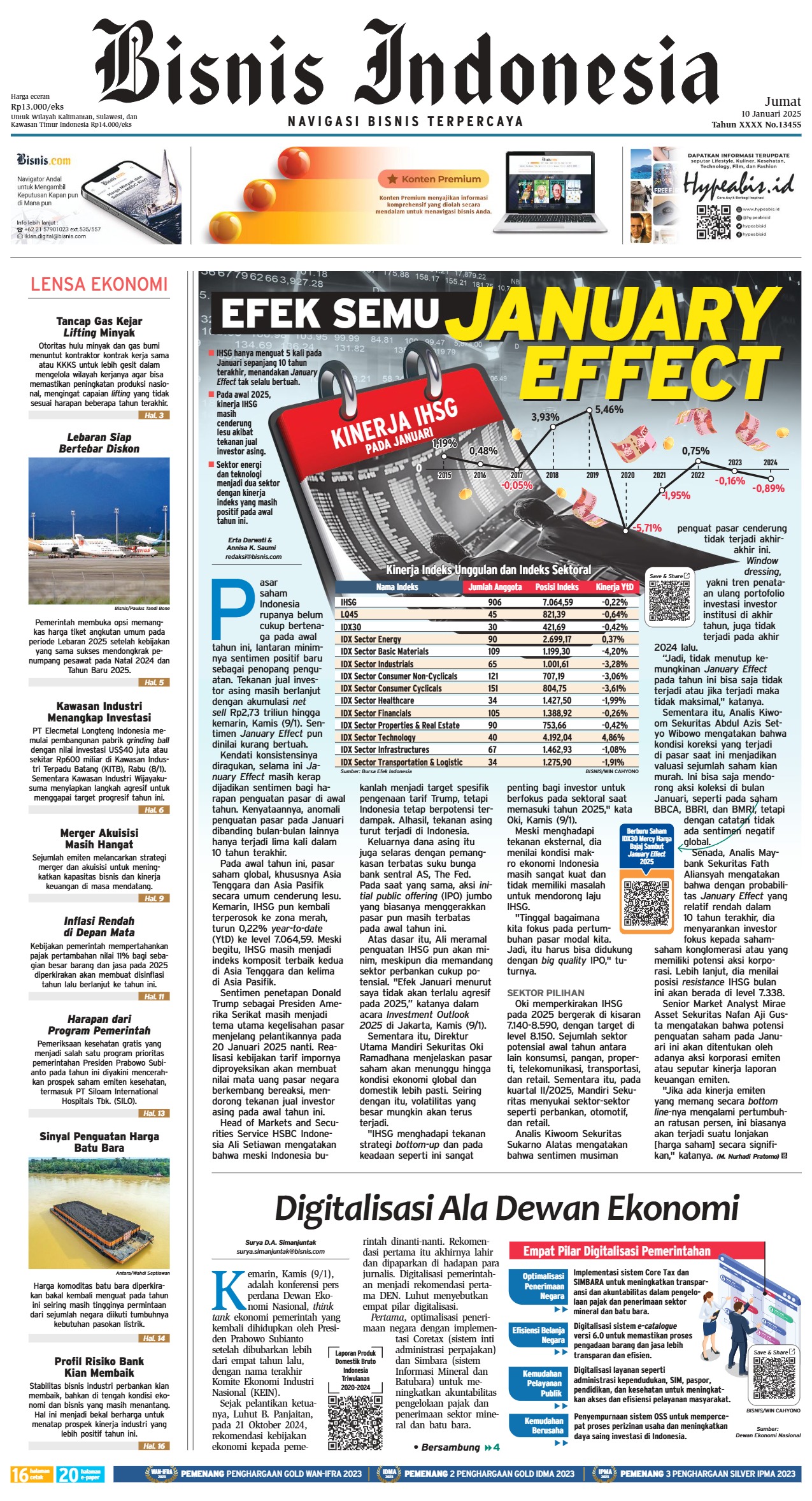 Bisnis Indonesia Edisi 10 Januari 2025