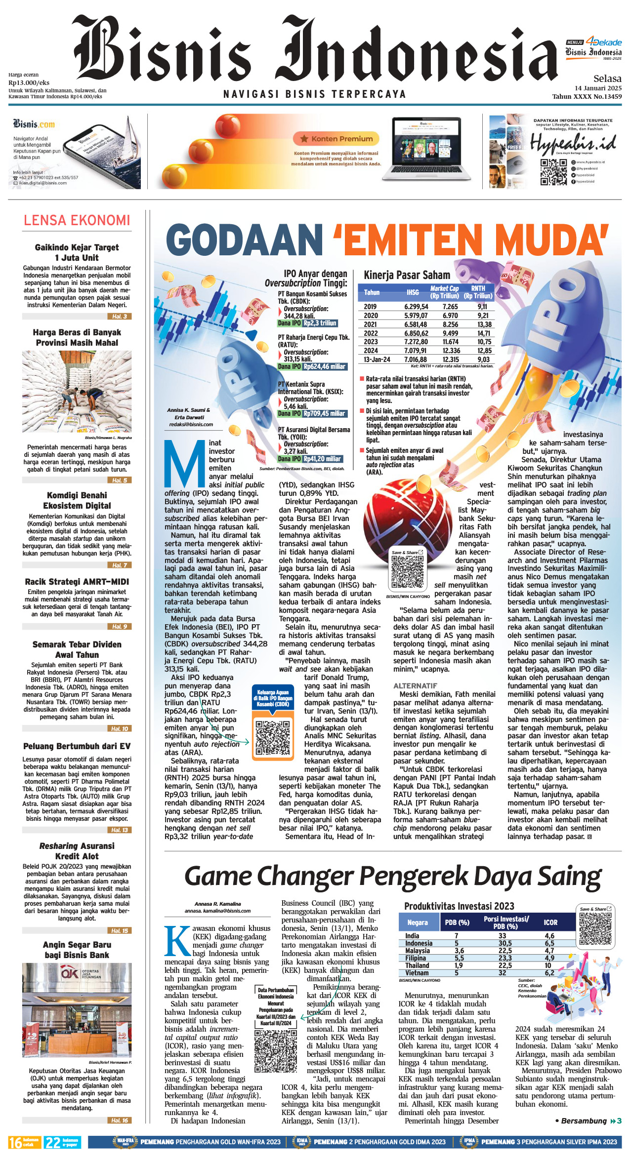 Bisnis Indonesia Edisi 14 Januari 2025