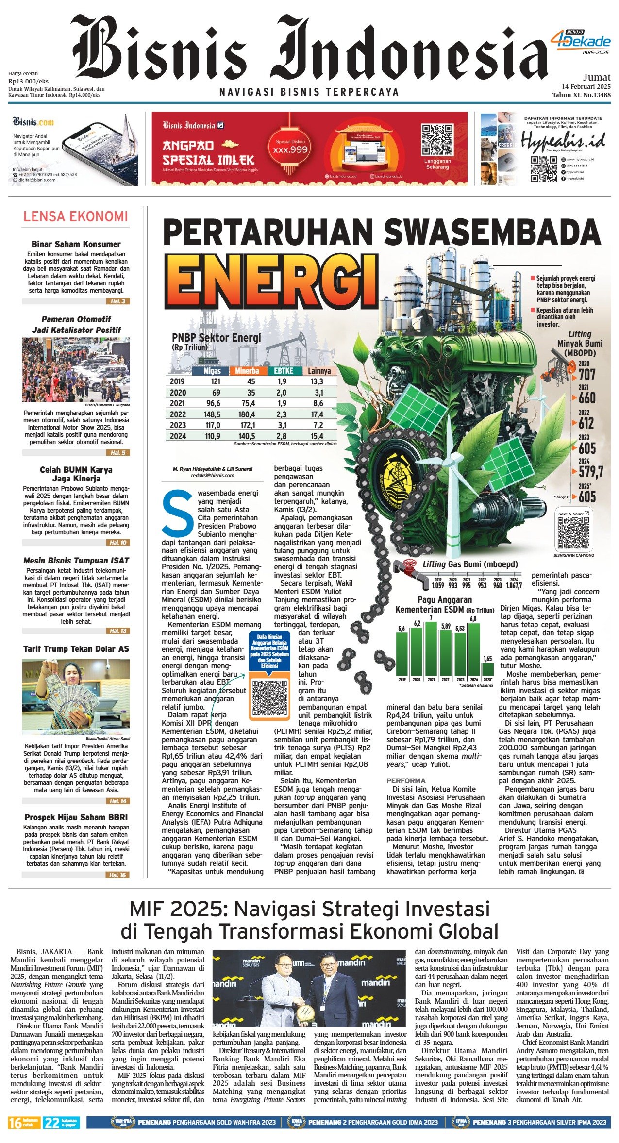 Bisnis Indonesia Edisi 14 Februari 2025